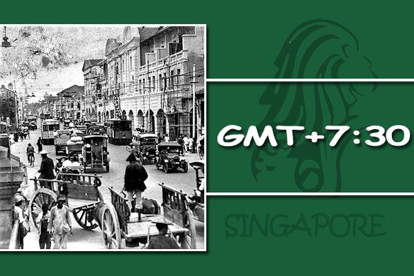 Múi giờ đầu tiên của Singapore là GMT +7:30