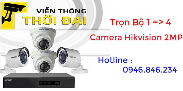 Bảng giá trọn bộ 4-8-16 camera Hikvision 2MP