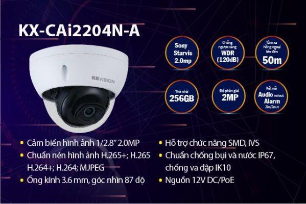 Camera an ninh thân hồng ngoại KX-DAi2205MN-EA