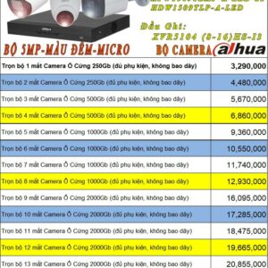 Bảng giá bộ camera Dahua 2023: Lựa chọn thông minh và tiết kiệm